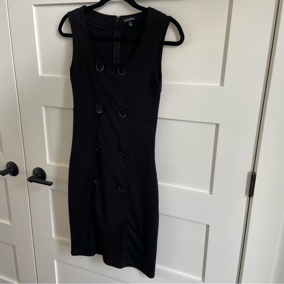 Vintage 90s Le Chateau Black Sleeveless Mini Dress - Picture 6 of 14